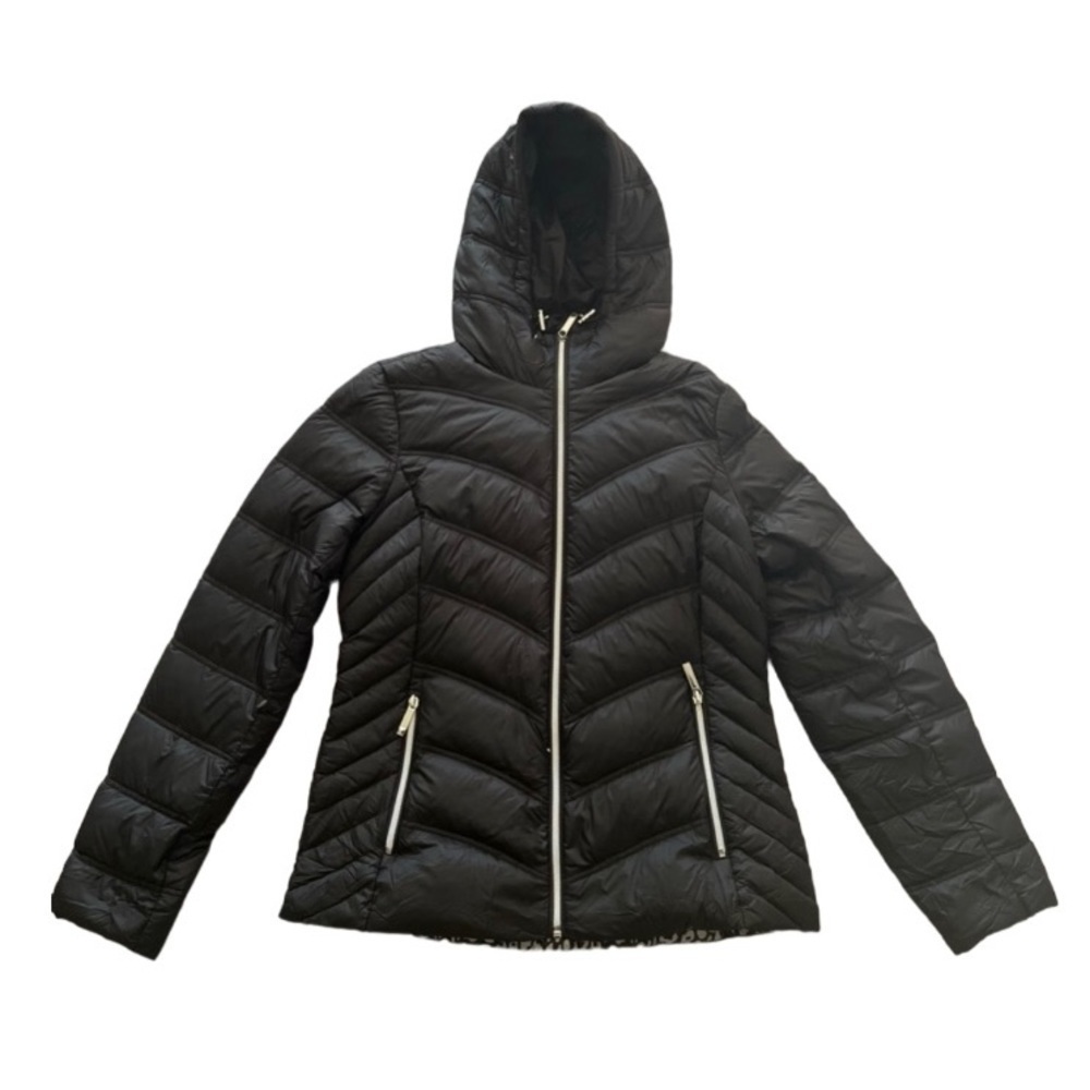 MICHAEL Kors black quilted nylon packable puffer black jacket Size S - Picture 5 of 14